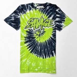 Evolution in Design Savage Tie-Dye Short Sleeve Tee - Green and Black